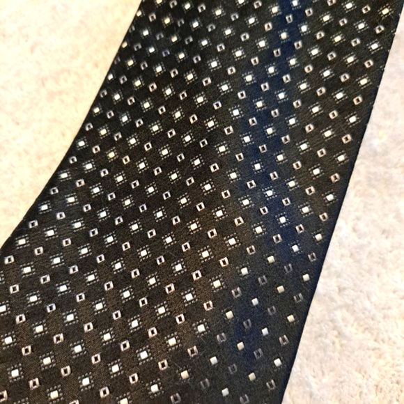 Calvin Klein Black Polka Dot Neck Tie - Picture 3 of 4
